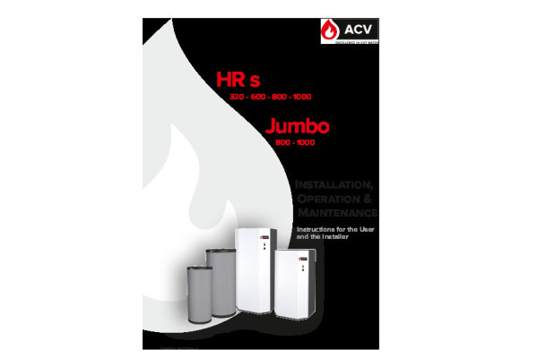 Installation and operation manual - Hrs & Jumbo 