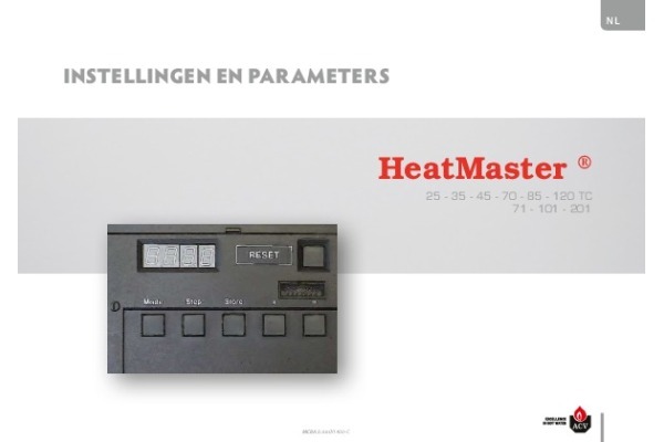 Instellingen en parameters HeatMaster HR t/m v13