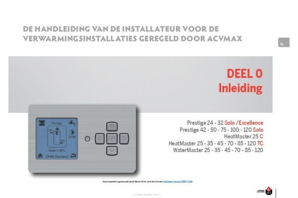 Handleiding ACV MAX HeatMaster TC & WaterMaster v15