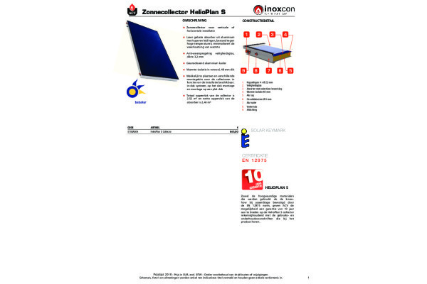 Prijslijst HelioSmart range