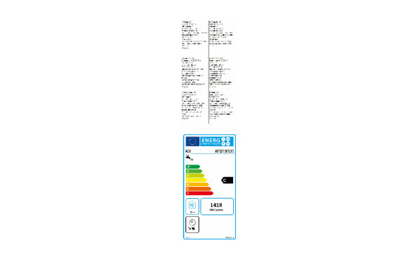 Energielabel en productfiche Glass steatiet H 150L