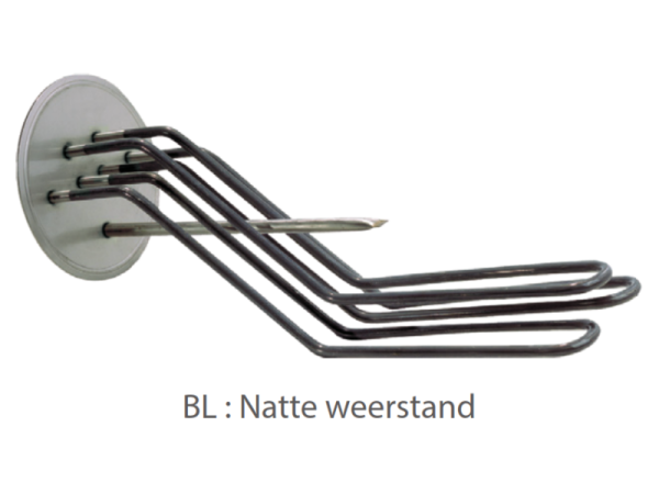 Elektrische natte weerstand ten behoeve van het voorraadvat LCT